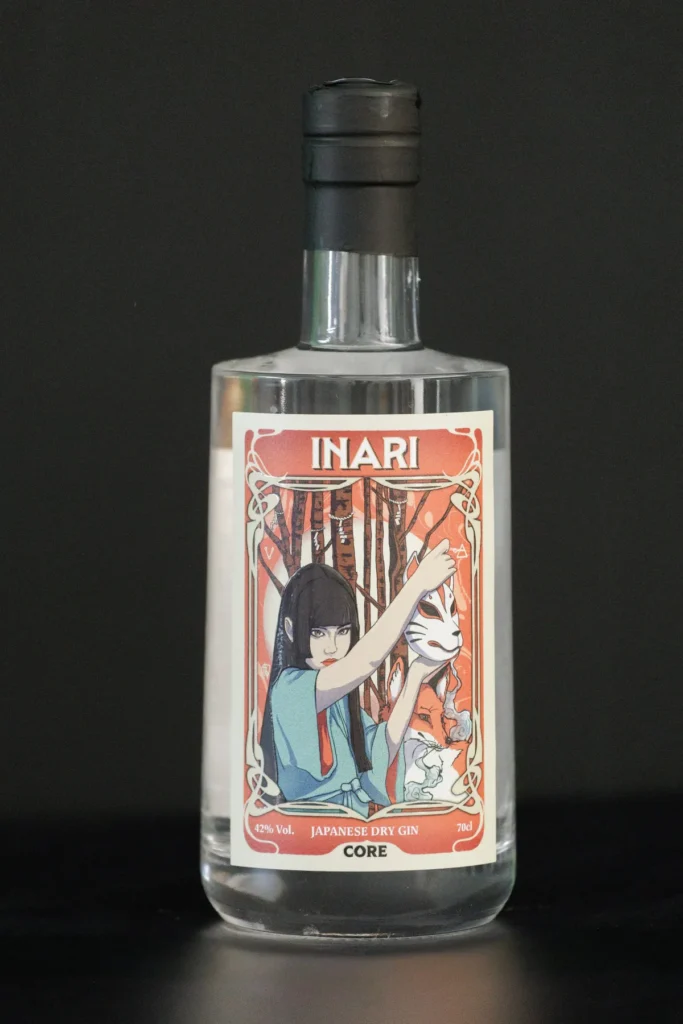Bottiglia di INARI Japanese Dry Gin di CORE Distillery