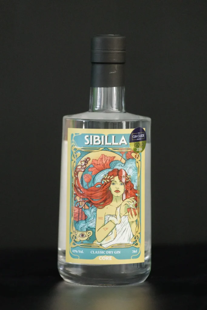 Bottiglia di SIBILLA Classic Dry Gin di CORE Distillery